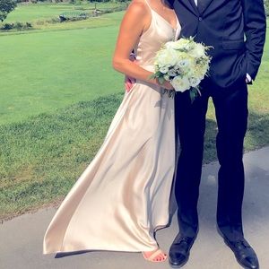 Champagne bridesmaid dress